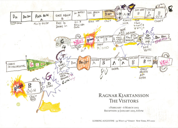 Image of the poster from Ragnar Kjartansson's 2013 exhibition titled 