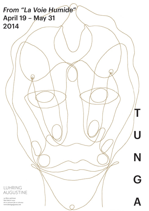 Exhibition poster from Tunga's 2014 exhibition, 