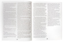 Load image into Gallery viewer, Image of the text on pages 18-19 of the booklet included in Larry Clark&#39;s &quot;Kiss the Past Hello&quot; set.