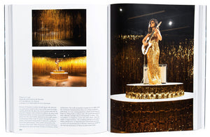 Image of the interior of Ragnar Kjartansson's book "Barbican," featuring images and text from his 2016 performance "Woman in E". 