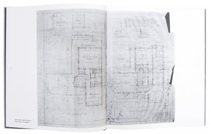 Image from the interior of Oscar Tuazon's book "Live" featuring a floor plan of the artist's home. 