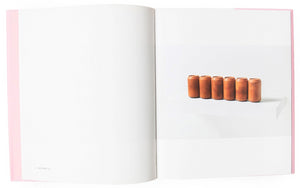 Image of pages from Rachel Whiteread's "Long Eyes," with an image of the work "Half Dozen" (2010) on the right page.