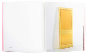 Image of pages from Rachel Whiteread's "Long Eyes," with an image of the work "Threshold II" (2010) on the right page.