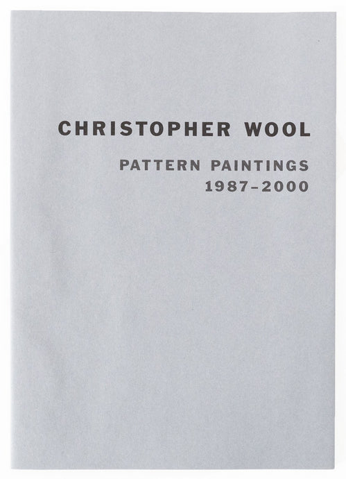 Cover of Christopher Wool's catalog for the exhibition 