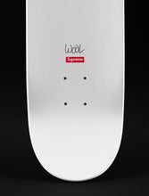 Load image into Gallery viewer, Detail of skateboard with Christopher Wool signature, top of board.