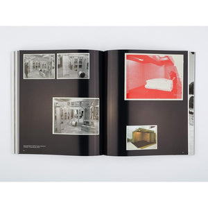 Image of the inside of Jason Moran's publication in conjunction with the Walker Art Center’s 2018 exhibition, with two pages of various photographs from the exhibition. 