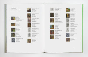 Image of the interior of the Luhring Augustine catalog "Frank Auerbach: Selected Works, 1978-2016". List of the artworks with images.